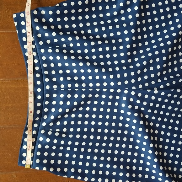 Lucy Paris Womens Wide Leg Blue White Polka Dot Pants Size Extra Large - Picture 10 of 13